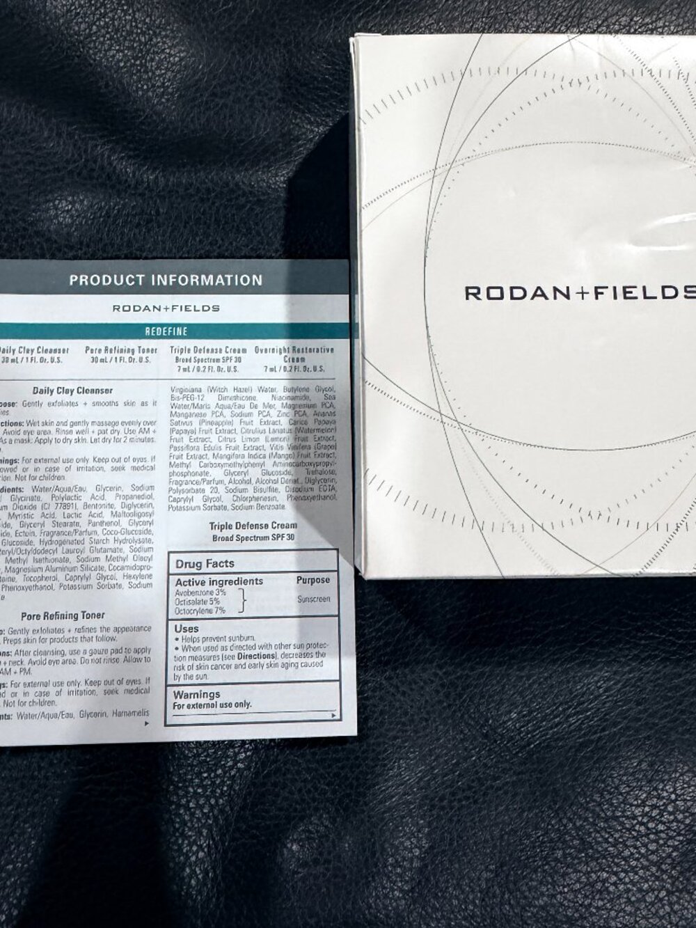 RODAN + FIELDS Redefine Regimen On-The-Go Travel Size Skincare Kit NEW